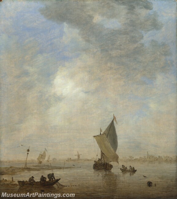 Fishermen hauling a Net Painting