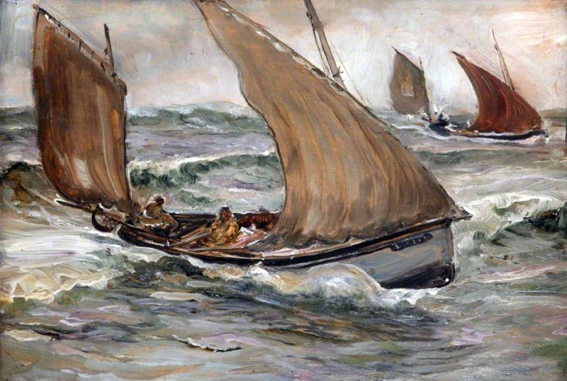 Fishing Boats off Yarmouth by Robert Walker Macbeth