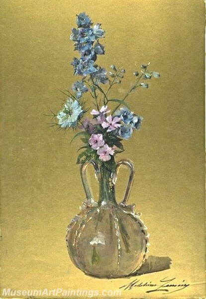 Fleurs dans un vase a deux anses Painting