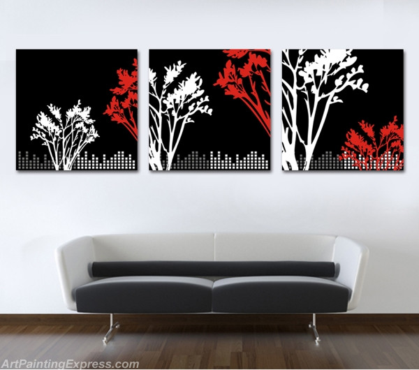 Flower Canvas Prints Set of 3 Modern Wall Art Paintings FCP054