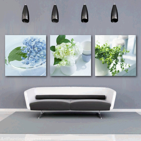 Flower Canvas Prints Set of 3 Modern Wall Art Paintings FCP056