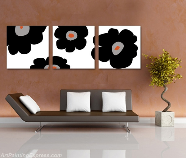 Flower Canvas Prints Set of 3 Modern Wall Art Paintings FCP058