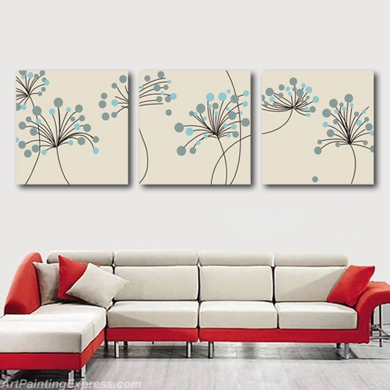 Flower Canvas Prints Set of 3 Modern Wall Art Paintings FCP061