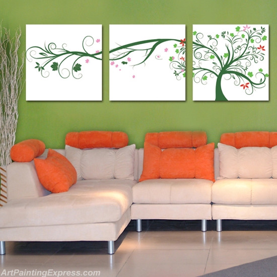 Flower Canvas Prints Set of 3 Modern Wall Art Paintings FCP068