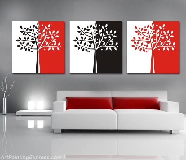 Flower Canvas Prints Set of 3 Modern Wall Art Paintings FCP072