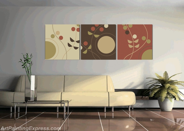 Flower Canvas Prints Set of 3 Modern Wall Art Paintings FCP081