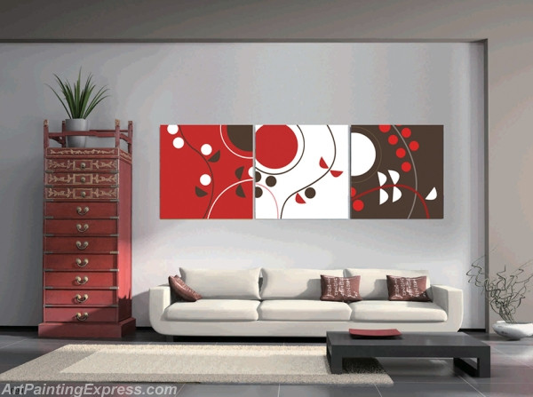 Flower Canvas Prints Set of 3 Modern Wall Art Paintings FCP082