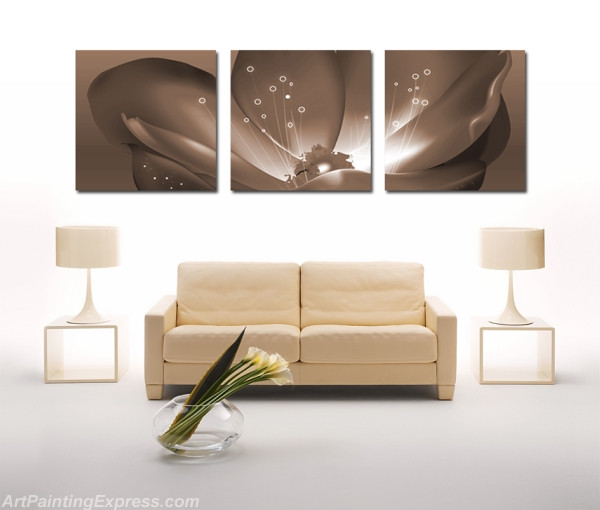 Flower Canvas Prints Set of 3 Modern Wall Art Paintings FCP083