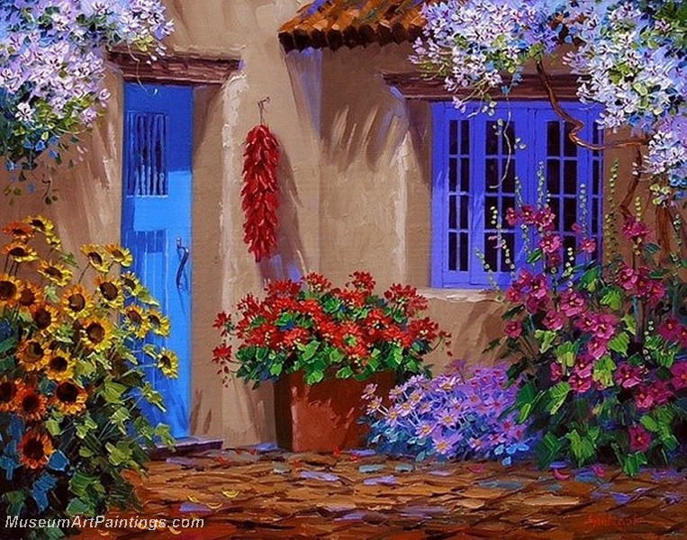 Flower Garden Oil Painting 010