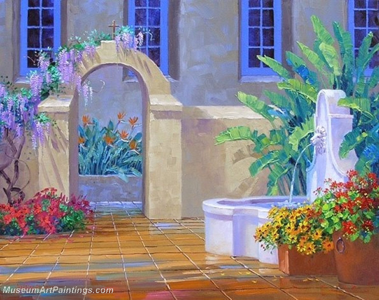 Flower Garden Oil Painting 011