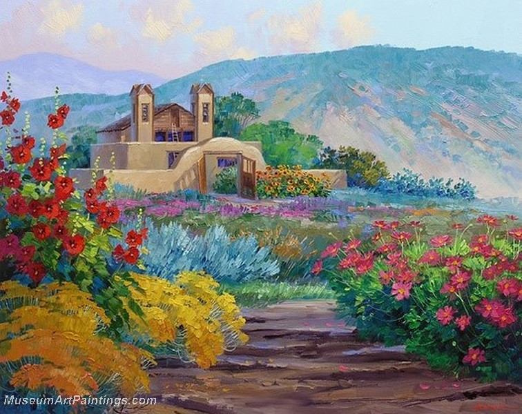 Flower Garden Oil Painting 008