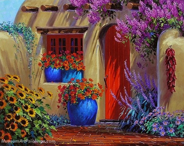 Flower Garden Oil Painting 019
