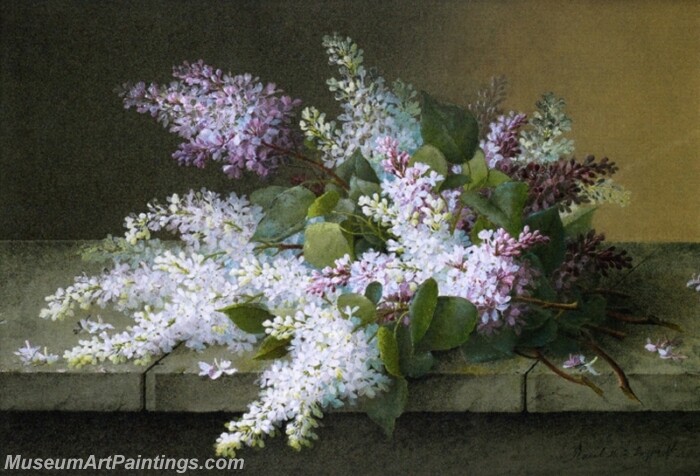 Flower Painting Branch of Lilacs