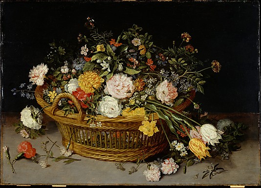 Flower Paintings A Basket of Flowers