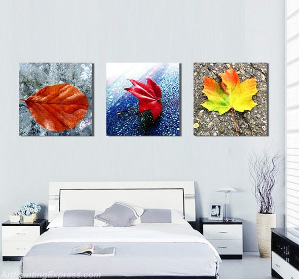 Flower Paintings Modern Wall Art Canvas Prints Set Of 3 FPM0132