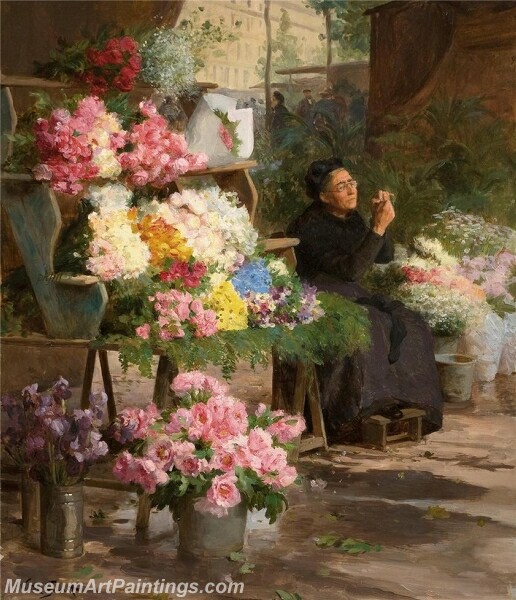 Flower Seller Painting