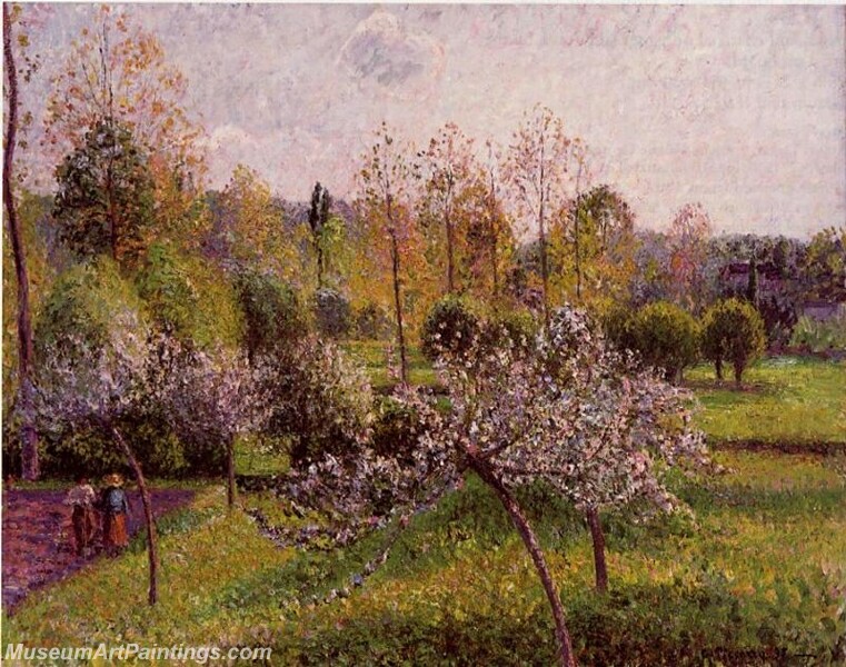 Flowering Apple Trees Eragny Painting