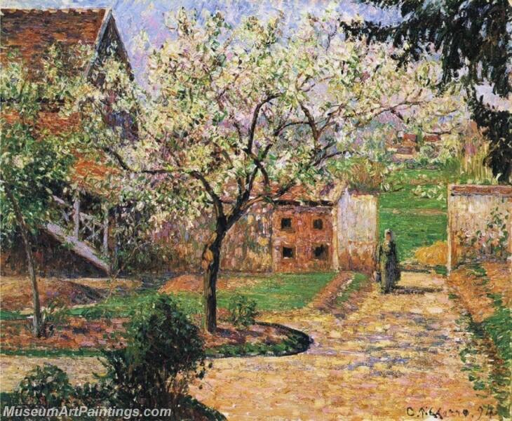 Flowering Plum Tree Eragny Painting