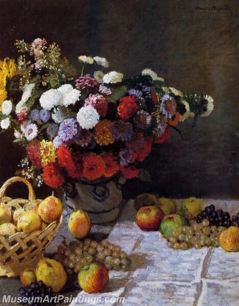 Flowers and Fruit Painting