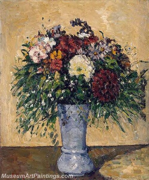 Flowers in a Blue Vase Painting