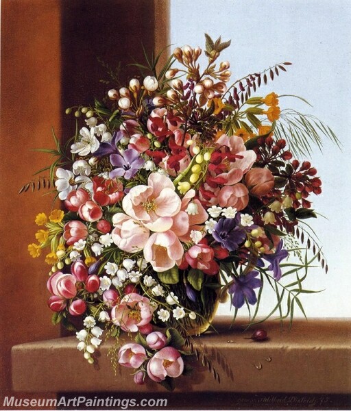 Flowers in a Glass Bowl Painting