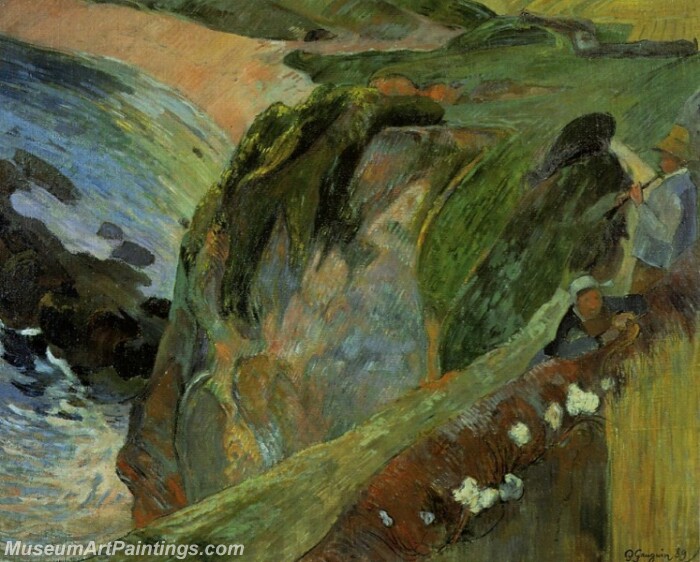 Flutist on the Cliffs Painting