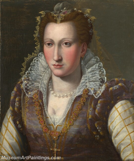 Follower of Bronzino Portrait of a Lady Painting