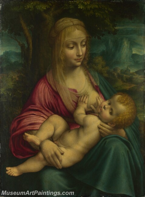 Follower of Leonardo da Vinci The Virgin and Child Painting