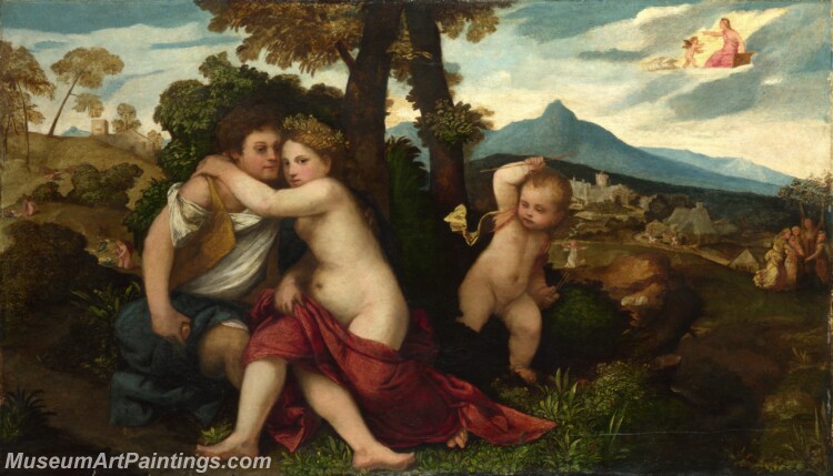 Follower of Titian Mythological Scene Painting