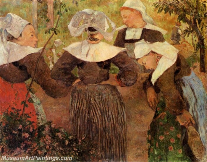 Four Breton Women Painting