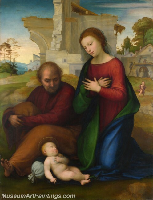 Fra Bartolommeo The Virgin adoring the Child with Saint Joseph Painting