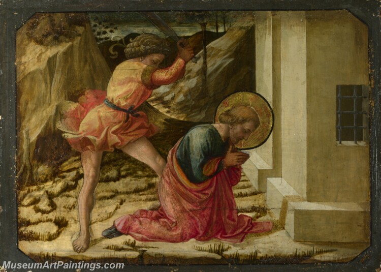 Fra Filippo Lippi and workshop Beheading of Saint James the Great Predella Panel Painting