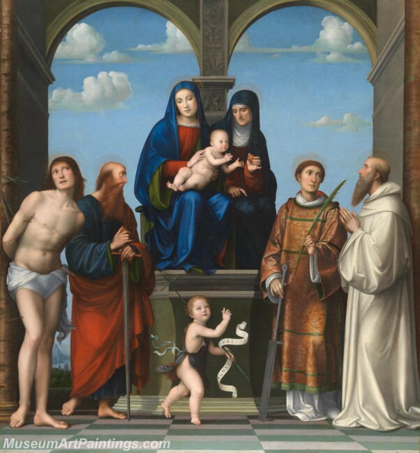 Francesco Francia The Virgin and Child with Saint Anne and Other Saints Painting