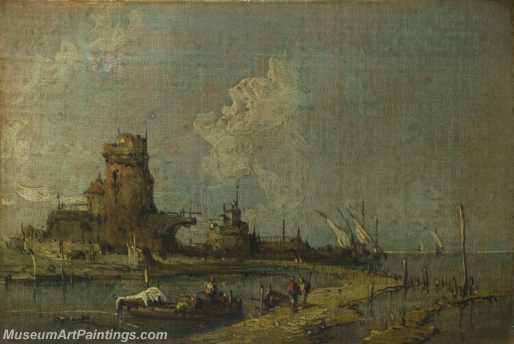 Francesco Guardi A Ruin Caprice Painting