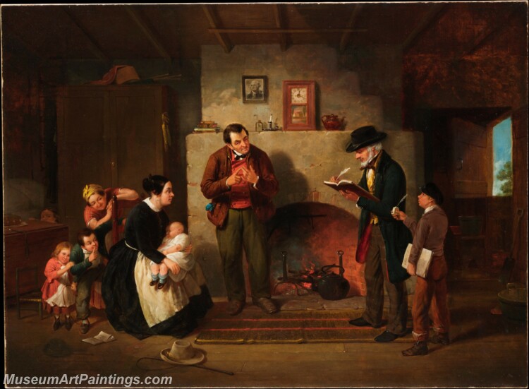 Francis William Edmonds Taking the Census Painting