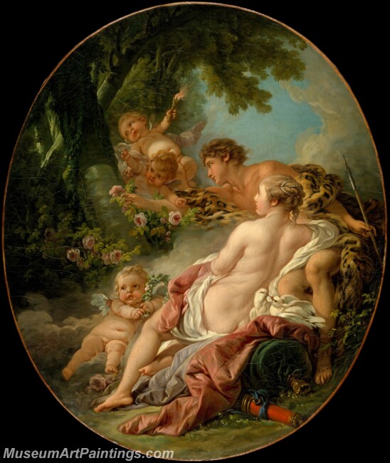 Francois Boucher Angelica and Medoro Painting