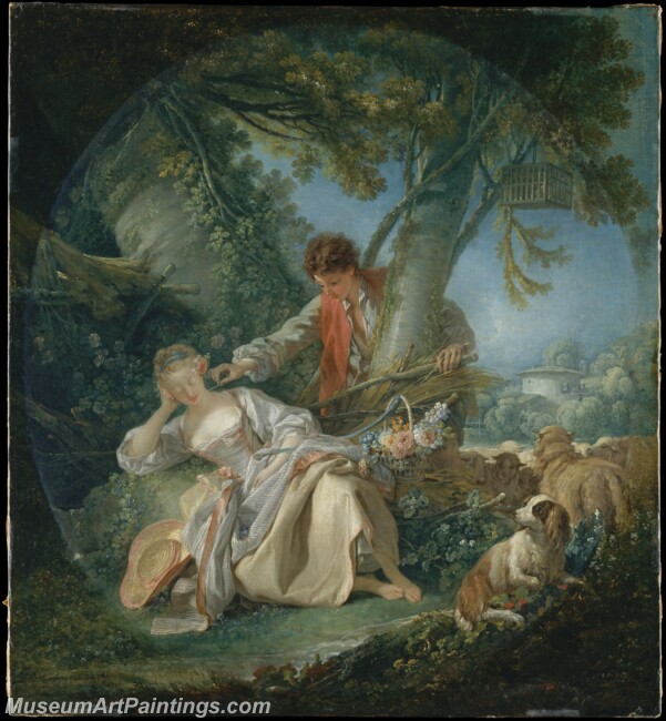 Francois Boucher The Interrupted Sleep Painting