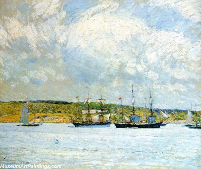 Frederick Childe Hassam A Parade of Boats Painting