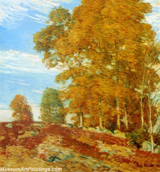 Frederick Childe Hassam Autumn Hilltop New England Painting