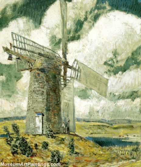 Frederick Childe Hassam Bending Sail on the Old Mill Painting