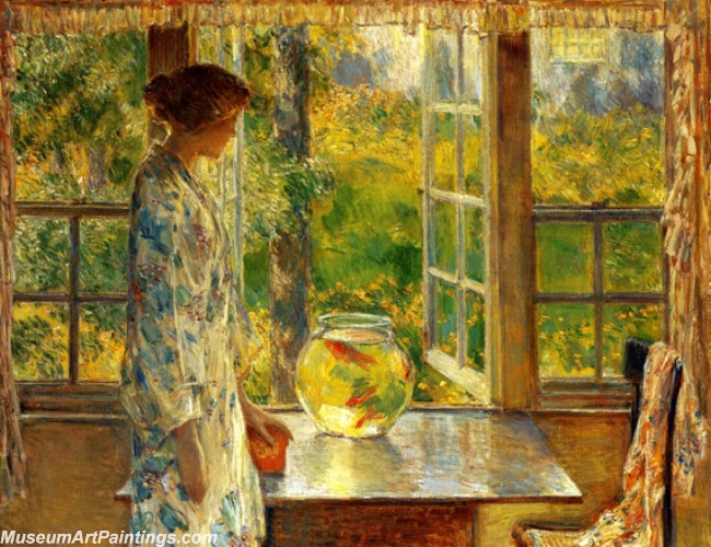 Frederick Childe Hassam Bowl of Goldfish Painting