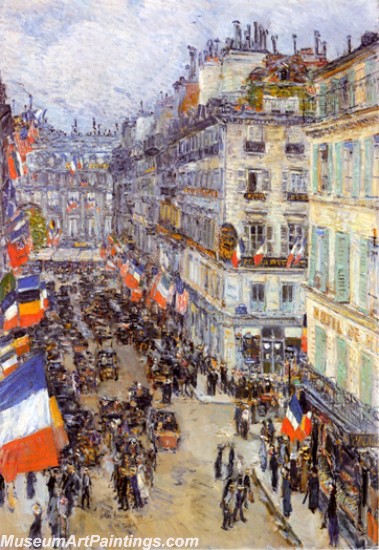 Frederick Childe Hassam July Fourteenth Rue Daunou Painting