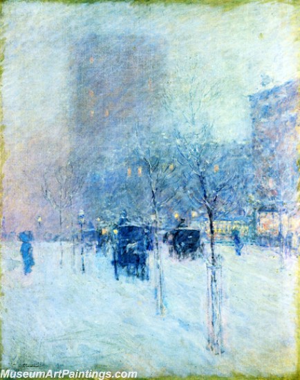 Frederick Childe Hassam Late Afternoon New York Winter Painting