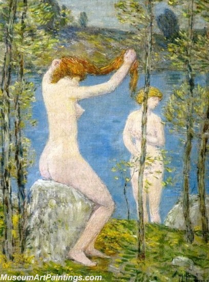 Frederick Childe Hassam Nude Woman Paintings 019