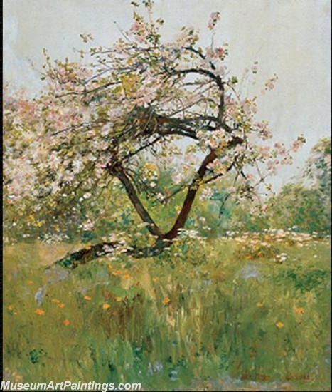 Frederick Childe Hassam Peach Blossoms Painting