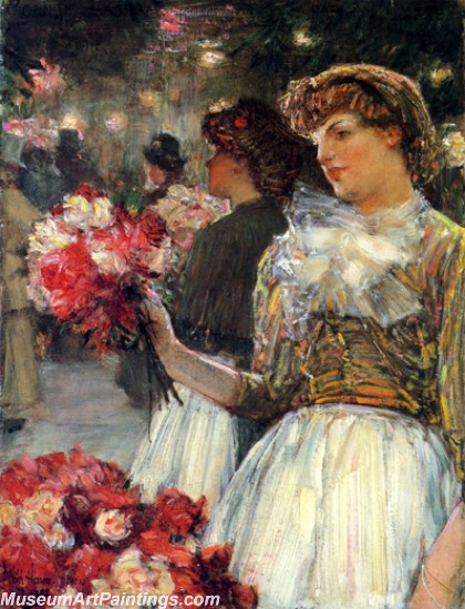 Frederick Childe Hassam Peonies Painting