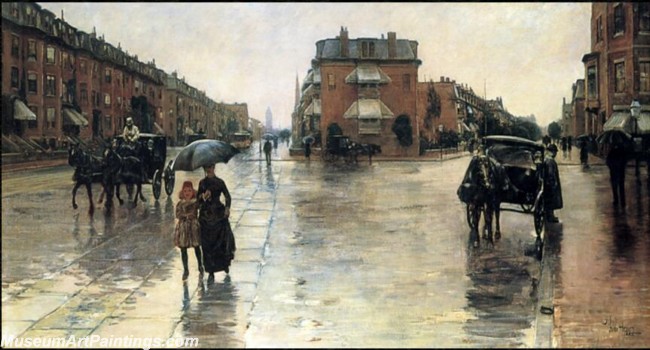 Frederick Childe Hassam Rainy Day Boston Painting