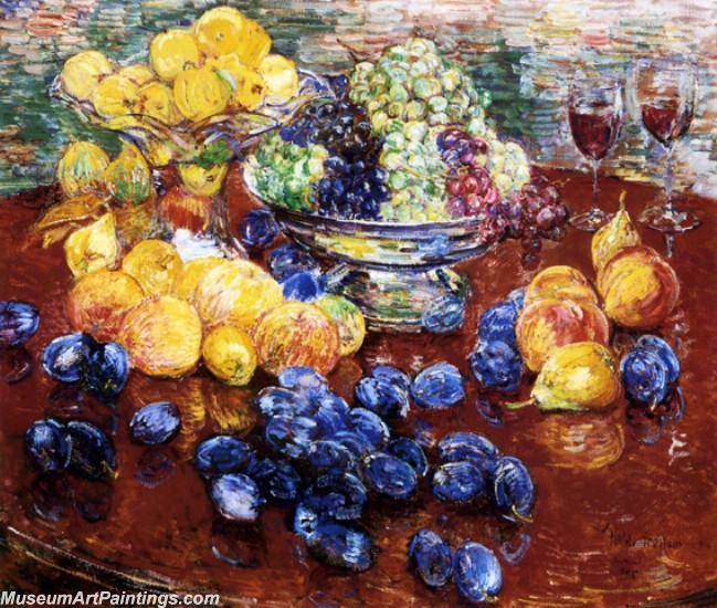 Frederick Childe Hassam Still Life Fruits Painting