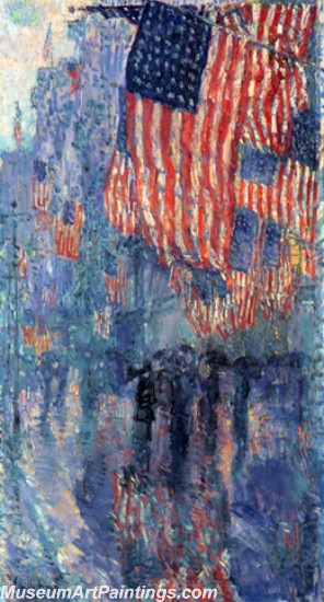 Frederick Childe Hassam The Avenue in the Rain Painting