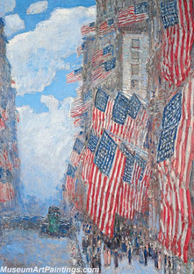 Frederick Childe Hassam The Fourth of July Painting